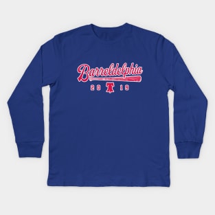 Barreldelphia - Blue Kids Long Sleeve T-Shirt